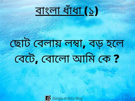 ৩১টি বাংলা ধাঁধা প্রশ্ন ও উত্তর (ছবি সমেত).